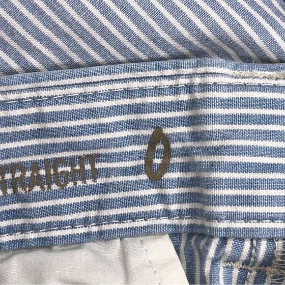 Size 0 Gap Brand Straight Leg Ankle Stripes Preppy Cotton Coastal Khakis By Gap - Picture 13 of 13